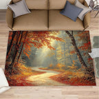5x6 Autumn Forest Rugs for Office by Unknown