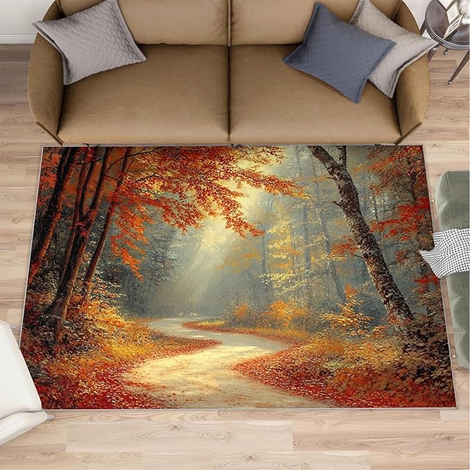 3x5 Autumn Forest Dorm Rug by Unknown