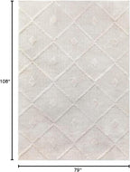 Antep Rugs Palafito 6x9 Geometric Shag Diamond High-Low Pile Textured Indoor - Image 2