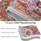 Large Area Rugs 8x10 for Living Room, Washable Vintage Rugs -Low Pile, Soft - Image 8
