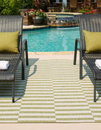 Unique Loom Outdoor Striped Collection Area Rug - Image 4