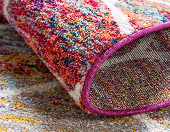 Rugs.com Lattice Frieze Collection Rug – 7' Octagon Multi Medium Rug Perfect - Image 6