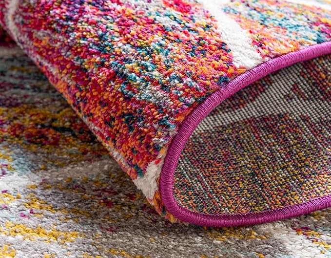 Rugs.com Lattice Frieze Collection Rug – 6' Octagon Multi Medium Rug Perfect - Image 6