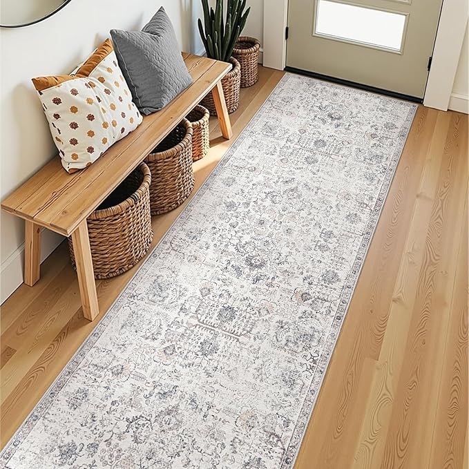 jinchan Kalen Runner Rug 2x8 Washable Hallway Rug Vintage Indoor Thin Retro - Image 2