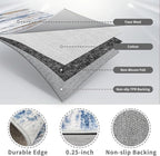 2'6''x10' Washable Runner Rugs for Hallway: Easy-to-Clean Abstract Runners for - Image 6