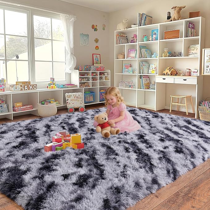 Large Shaggy Modern Shag Area Rug - Image 5