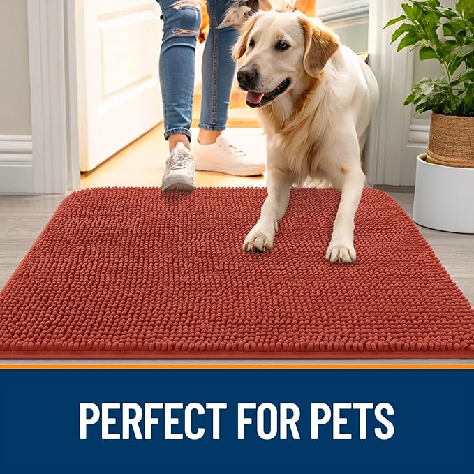 OLANLY Dog Door Mat for Muddy Paws 36x24, Absorbs Moisture and Dirt, Absorbent - Image 6