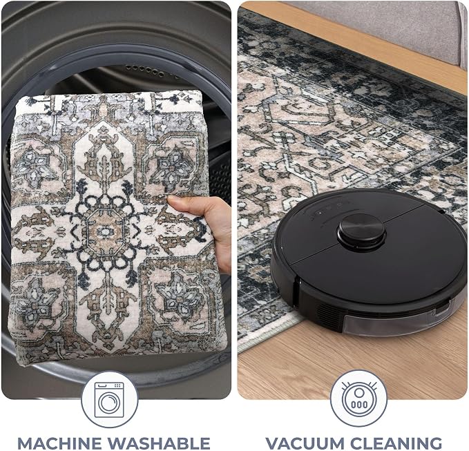 KOZYFLY Long Runners for Hallways 3x10 Ft Washable Kitchen Rug Faux Wool - Image 5