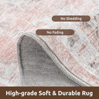 AMOAMI-2X3 Small Rug-Washable Rugs Entryway Mat Indoor-Soft Vintage Non Slip - Image 3