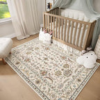 Washable 4x6 Rugs for Living Room, Boho Non-Slip Vintage Distress Small Rugs - Image 3
