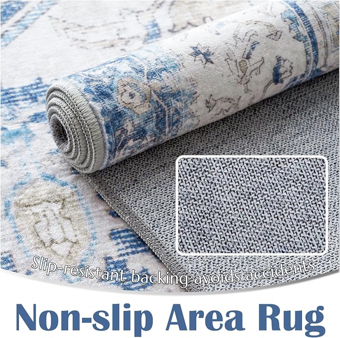 jinchan Kelda Area Rug 2x3 Entryway Rug Washable Soft Indoor Vintage Floor - Image 8