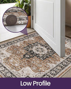 DEXI Area Rugs for Entryway 1'5"x2'6", Washable Low Pile Vintage Traditional - Image 6