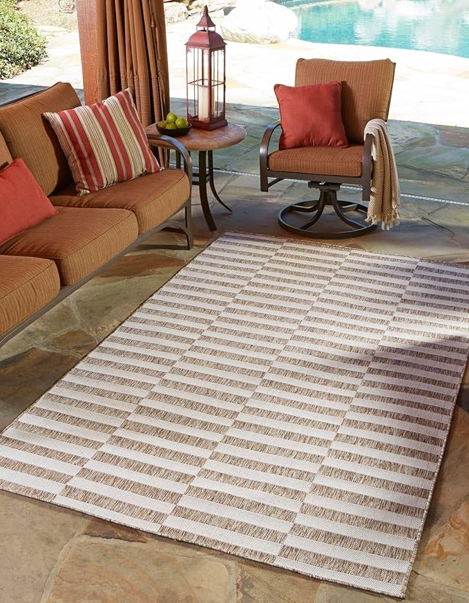 Unique Loom Outdoor Striped Collection Area Rug by UniqueLoom