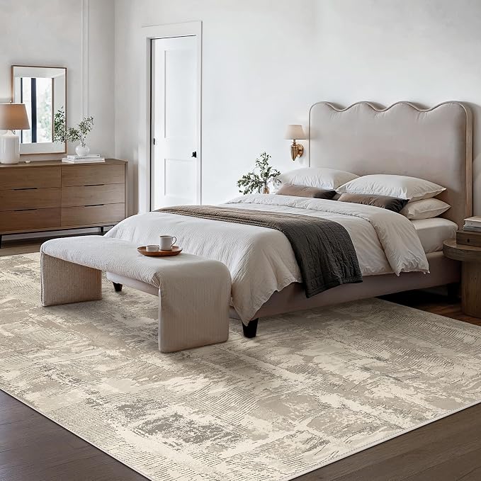 Washable Rug 3x5 Area Rug for Living Room Bedroom, Modern Abstract Throw Rug - Image 7