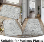jinchan Kalen Runner Rug 2x7 Washable Area Rug Soft Grey Vintage Hallway Indoor - Image 5