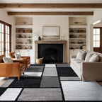 Rugshop Modern Geometric Gray Area Rug, Fade-Resistant Carpet by Rugshop
