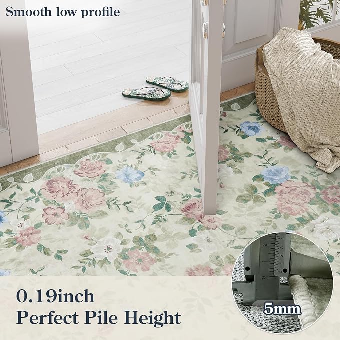 Lahome Vintage Floral Area Rugs 8x10, Large Rugs - Image 6