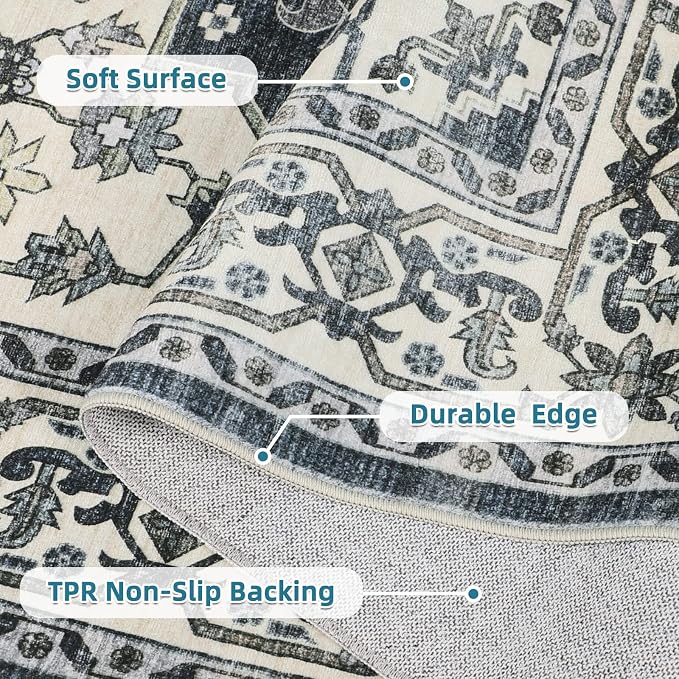 Dripex Vintage Washable Area Rug - Image 4