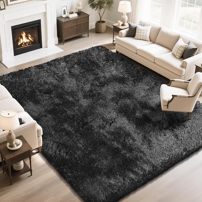 Fluffy Rug Shaggy Area Rug, Large Shag Area Rugs by Yongyangjuxi