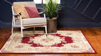 Rugs.com Chateau Collection Rug - 3 Ft Square Red Medium Pile Rug - Image 5