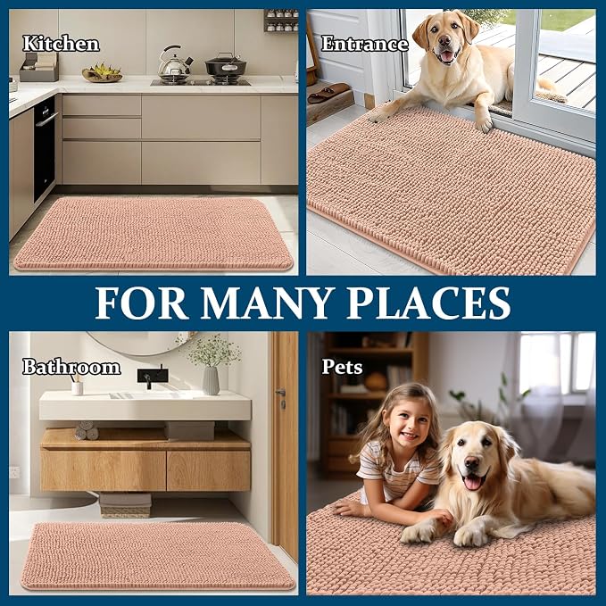 OLANLY Dog Door Mat for Muddy Paws 59x35, Absorbs Moisture and Dirt, Absorbent - Image 8