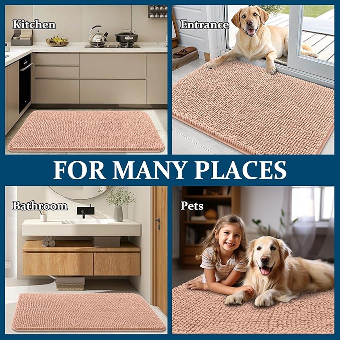 OLANLY Dog Door Mat for Muddy Paws 44x24, Absorbs Moisture and Dirt, Absorbent - Image 8