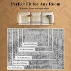 Washable 6x9 Area Rug for Living Room, Carpet for Bedroom Dining Room, Non - Image 9