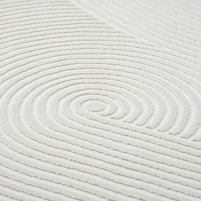 Abani Cream Area Rug 8' x 10' for Living Room, Bedroom - Image 7