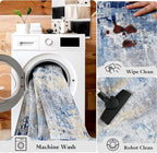 Washable Abstract Runner Rug, 2x6 Modern Area Rugs - Image 6