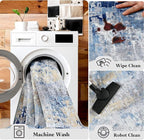 Washable Abstract Rug, 4x6 Modern Area Rugs - Image 6