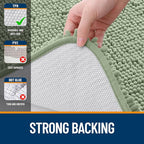 OLANLY Bathroom Rugs 44x24, Extra Soft Absorbent Chenille Bath Rugs, Rubber - Image 6