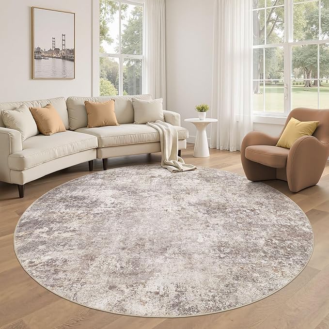 6ft Round Area Rug Living Room Rugs by DMOYEST
