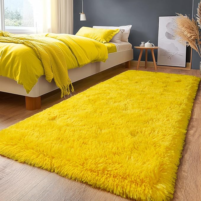 Fluffy Area Rugs for Living Room, Soft Shaggy Carpets for Living Room, Upgrade by Isdook
