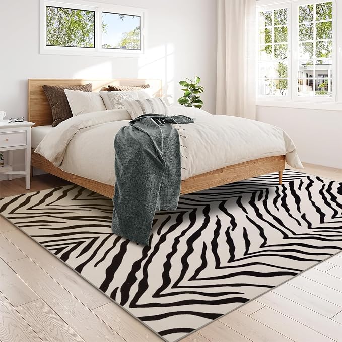 YIHOUSE Tiger Washable Area Rugs 5'x7', Ultra Thin Animal Stripe Print Rug - Image 7