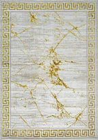 GLORY RUGS Area Rugs Marble 2x3 Cream Gold Carpet Modern Abstract Rug Living - Image 2