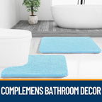 OLANLY Bathroom Rugs 59x20, Extra Soft Absorbent Chenille Bath Rugs, Rubber - Image 7