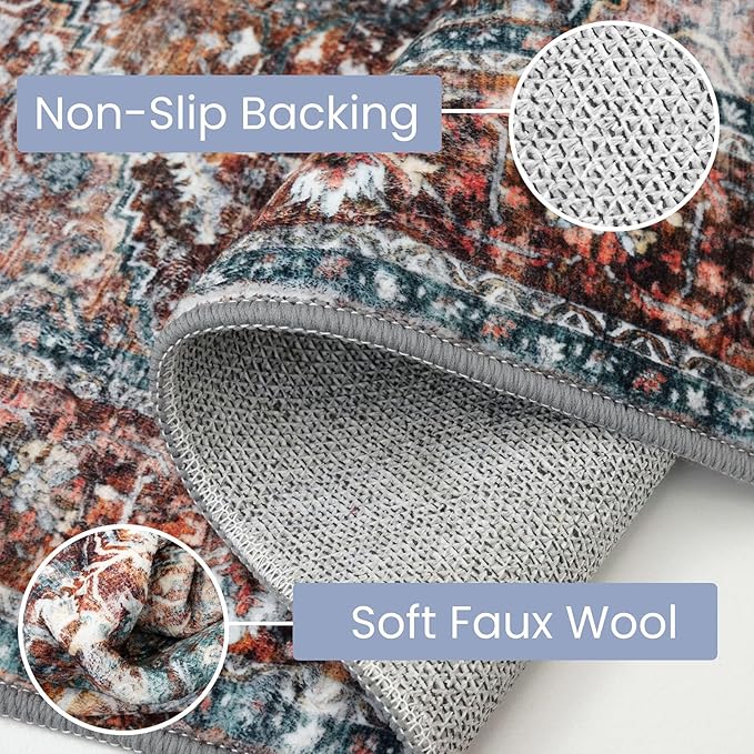 KOZYFLY Runners for Hallways 2x6 Ft Washable Kitchen Runner Rug Boho Runner Rug - Image 5