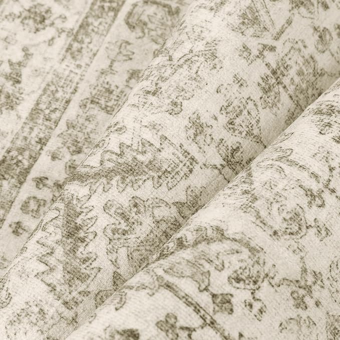 Taupe 2x5 Runner Rug Vintage Area Carpet Hallway Indoor Kitchen Washable Low - Image 6
