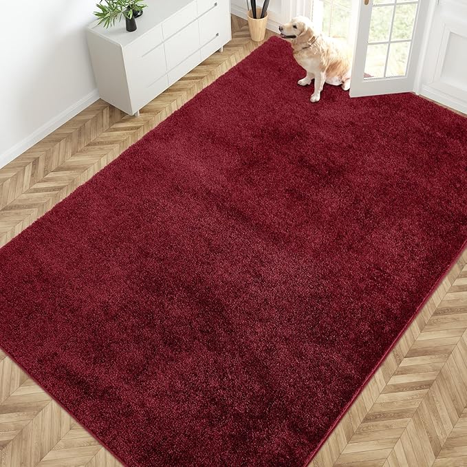 PURRUGS Easy Care Area Rug 6ft x 9ft, Non-Slip Washable Entryway Rug, Stain by PURRUGS
