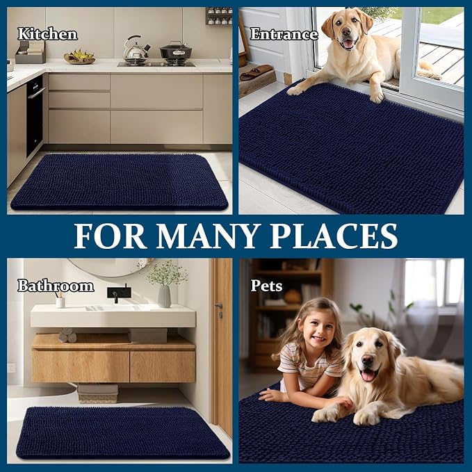 OLANLY Dog Door Mat for Muddy Paws 44x32, Absorbs Moisture and Dirt, Absorbent - Image 8