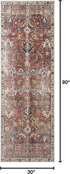 Loloi Chris Loves Julia Jules Collection JUL-01 Merlot/Multi 2'-6'' x 7'-6'' - Image 2