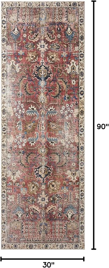 Loloi Chris Loves Julia Jules Collection JUL-01 Merlot/Multi 2'-6'' x 7'-6'' - Image 2