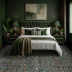 Washable Dark Green 10x12 Rug for Living Room - Image 4