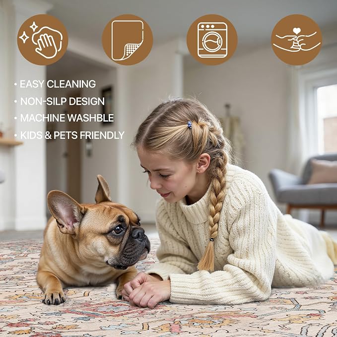 Bavni Runner Rug, Machine Washable Rugs - Image 4