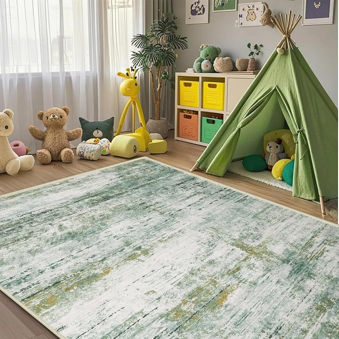5x7 Abstract Area Rugs for Living Room, Modern Washable Indoor Rug for Bedroom - Image 8
