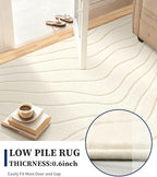 YIHOUSE 6x9 Abstract Line Area Rug, Modern Washable Stain Resistant Rugs Non - Image 4