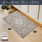 PURRUGS Vintage Farmhouse Boho Throw Rug 2x3 ft, Non-Slip Machine Washable Rug - Image 3