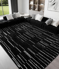 YIHOUSE 6x9 Abstract Line Area Rug, Modern Washable Stain Resistant Rugs Non by YIHOUSE