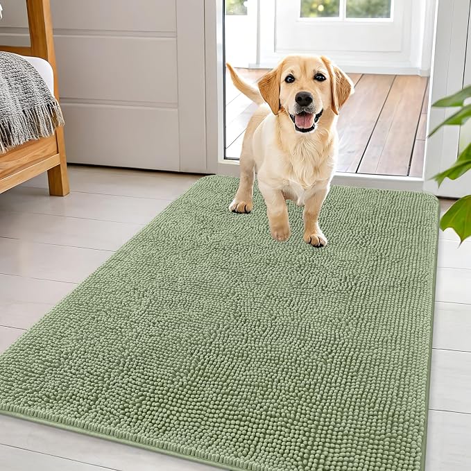 OLANLY Dog Door Mat for Muddy Paws 44x32, Absorbs Moisture and Dirt, Absorbent by OLANLY