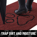 Smiry Dog Door Mat for Muddy Paws, Absorbent Dirt Trapper Non Slip Quick Dry - Image 2